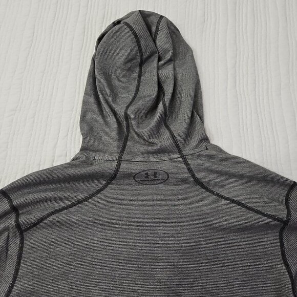 Under Armour Hoodie Men's M Grey Heatgear Threadborne Athleticwear EUC LN LS - Picture 8 of 12